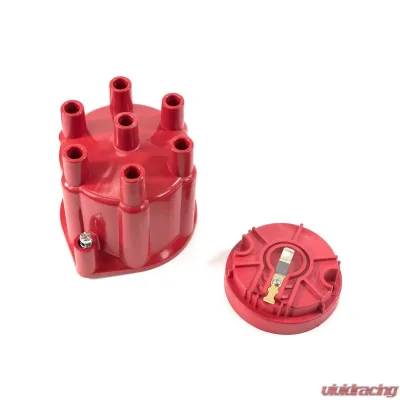 Top Street Performance Pro Series Distributor Cap and Rotor Kit; 6 Cylinder Female; Red - JM6976R