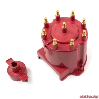 Top Street Performance GM EFI Distributor Cap and Rotor Kit; 8 Cylinder Male; Red - JM6984R