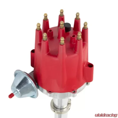 Top Street Performance Pro Series Pro Billet Distributor with Vac; Chevy SB & BB Gen 2 Mark IV V8; Red - JM7601-1R