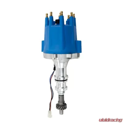 Top Street Performance Pro Series Pro Billet Distributor; Ford BB (370-460);351C;400;351M V8; Blue - JM7606BL