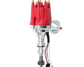 Top Street Performance Pro Series Ready to Run Distributor; Ford BB (370-460);351C;400;351M V8; Red