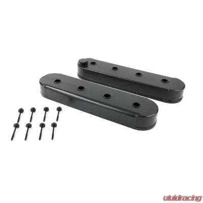 Top Street Performance Valve Covers; Fab. Alum.; wthout Coil Mounts LSX; Black - JM8081-5BK