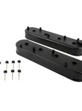 Top Street Performance Valve Covers; Fab. Alum.; w Coil Mounts LSX; Black                                     - JM8081-6BK - Image 2