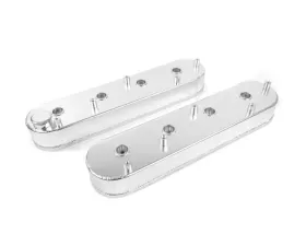 Top Street Performance Valve Covers; Fab. Alum.; with Coil Mounts LSX; Clear Anodized