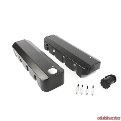 Top Street Performance Coil Covers; Fab. Alum.; LSX; Black - JM8081-7BK