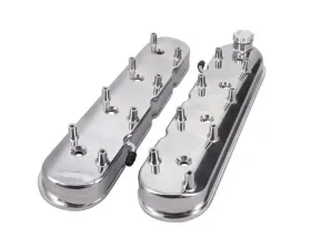 Top Street Performance Valve Covers; Cast Alum.; with Coil Mounts LS; Polished