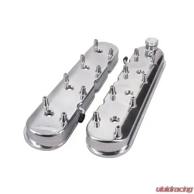 Top Street Performance Valve Covers; Cast Alum.; with Coil Mounts LS; Polished - JM8082-1P