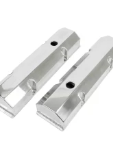 Top Street Performance Valve Covers; Fab. Alum.; Short Bolt with Holes SBC Perim.; Polished                                     - JM8091-8P - Image 2