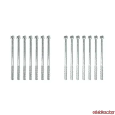 Top Street Performance Valve Covers; Fab. Alum.; Long Bolt with Holes BBC; Clear Anodized - JM8092-7CA