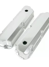 Top Street Performance Valve Covers; Fab. Alum.; Short Bolt with Holes SBF; Clear Anodized                                     - JM8093-8CA - Image 2