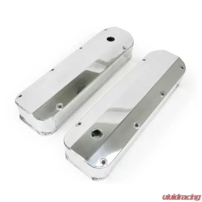 Top Street Performance Valve Covers; Fab. Alum.; Long Bolt with Holes BBF; Polished - JM8094-7P
