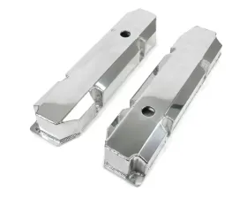 Top Street Performance Valve Covers; Fab. Alum.; Short Bolt with Holes Chrysler BB; Polished