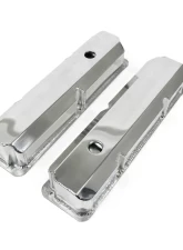 Top Street Performance Valve Covers; Fab. Alum.; Short Bolt with Holes Ford FE; Polished                                     - JM8098-8P - Image 2