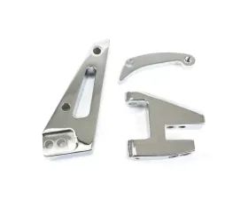 Top Street Performance Alternator 10SI Bracket; Aluminum SBC Short Water Pump; Chrome