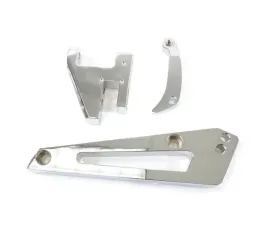 Top Street Performance Alternator 10SI Bracket; Aluminum BBC Short Water Pump; Chrome