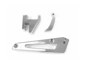 Top Street Performance Alternator 10SI Bracket; Aluminum BBC Short Water Pump; Polished