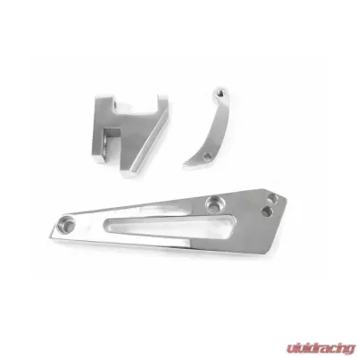 Top Street Performance Alternator 10SI Bracket; Aluminum BBC Short Water Pump; Polished - JM9104P