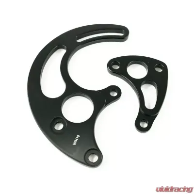 Top Street Performance Power Steering Saginaw Bracket; Aluminum BBC Long Water Pump; Black - JM9115BK