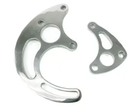 Top Street Performance Power Steering Saginaw Bracket; Aluminum BBC Long Water Pump; Polished