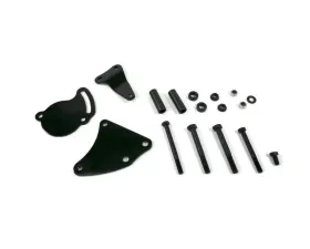 Top Street Performance Power Steering Type II Bracket; Steel SBC/BBC Short Water Pump; Black
