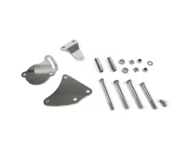 Top Street Performance Power Steering Type II Bracket; Steel SBC/BBC Short Water Pump; Chrome