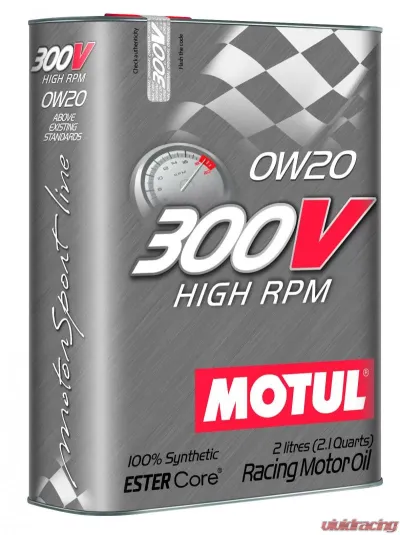 Motul 300V HIGH RPM 0W20 - 2L - Racing Engine Oil - 104239