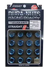 Rays L32 Dura-Nut Straight Type Lug & Lock Set - 12x1.25 Blue                                     - WDURA3212125U - Image 2