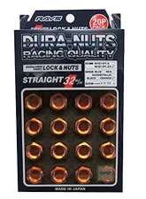 Rays L32 Dura-Nut Straight Type Lug & Lock Set - 12x1.25 Orange                                     - WDURA3212125O - Image 2