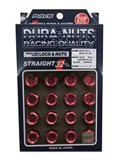 Rays L32 Dura-Nut Straight Type Lug & Lock Set - 12x1.25 Red                                     - WDURA3212125R - Image 2