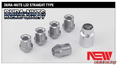 Rays L32 Dura-Nut Straight Type Lug & Lock Set - 12x1.25 Red - WDURA3212125R