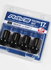 Rays 17Hex L35 Closed End Racing Nuts 4pc Set - 12x1.25 Black Chromate                                     - W17RN12125BL35C - Image 3