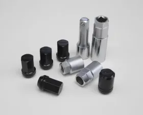Rays 19Hex 2pc Double Lock Nut Set - 12x1.25 Black
