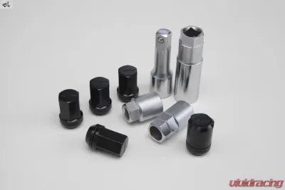 Rays 19Hex 2pc Double Lock Nut Set - 12x1.25 Black - W19DL12125B