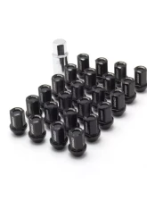 Rays L37 Dura-Nut Straight Type 6H Lug & Lock Set - 12x1.25 Black                                     - WDURA3712125B6H - Image 2