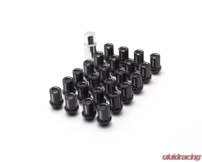 Rays L37 Dura-Nut Straight Type 6H Lug & Lock Set - 12x1.25 Black - WDURA3712125B6H