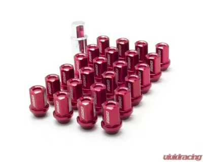 Rays L37 Dura-Nut Straight Type 6H Lug & Lock Set - 12x1.5 Red - WDURA3712150R6H