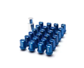 Rays L37 Dura-Nut Straight Type 6H Lug & Lock Set - 12x1.25 Blue
