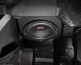 SSV Works Under Dash Sub Box with Kicker Comp RT 10 Inch Subwoofer Polaris RZR Pro XP 2020