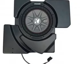 SSV Works Drivers Side 10 Inch Underseat Shallow Subwoofer Pod with Kicker Comp RT Can-Am Maverick X3 2019-2021