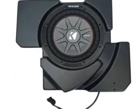 SSV Works Passanger Side 10 Inch Underseat Shallow Subwoofer Pod with Kicker Comp RT Can-Am Maverick X3 2019-2021