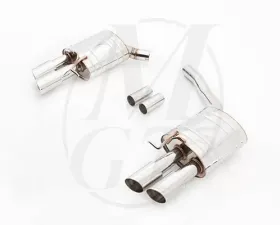 Meisterschaft Stainless GT Racing Exhaust 4x83mm Tips Audi A4 B8 Sedan 2.0T 08+