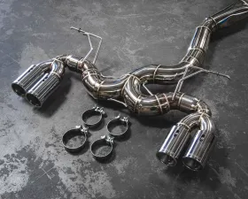 Meisterschaft Stainless GTS Ultimate Axle Back Muffler 2x90mm Tips BMW 320D Sedan / Wagon 12-15