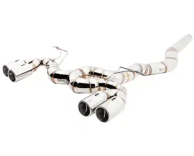 Meisterschaft Titanium Super GT Racing Axle Back Muffler 4x90mm Tips BMW 335i | xi Sedan | Wagon 12-15