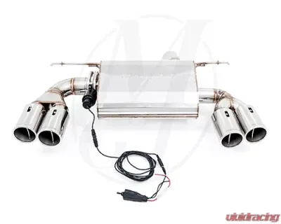 Meisterschaft Stainless GTC Axle Back Muffler 4x90mm Tips BMW 328i | xi Sedan | Wagon 12-16 - BM0631605
