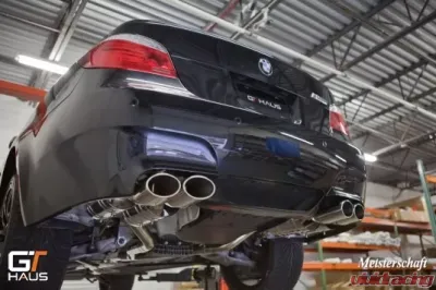 Meisterschaft Stainless GTC Axle Back Muffler 4x120x80mm Tips for BMW M5 2005-2010 - BM1011618