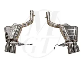 Meisterschaft Stainless GTC Axle Back Muffler 4x90mm Tips BMW 550i Sedan F10 11+