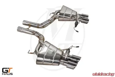 Meisterschaft Stainless GTC Axle Back Muffler 4x90mm Tips BMW 550i Sedan F10 11+ - BM1131605