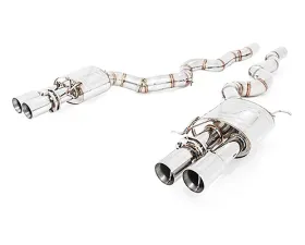 Meisterschaft Stainless GT Racing Axle Back Muffler 4x90mm Tips BMW M5 Sedan F10 12-15