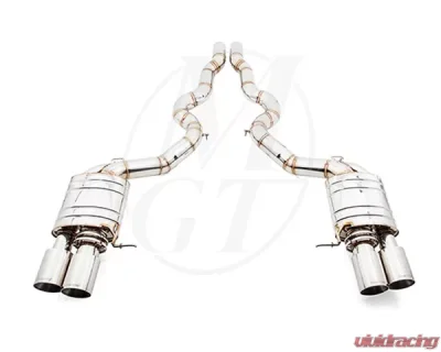 Meisterschaft Stainless GT Racing Axle Back Muffler 4x102mm Tips BMW M5 Sedan F10 12-15 - BM1211406