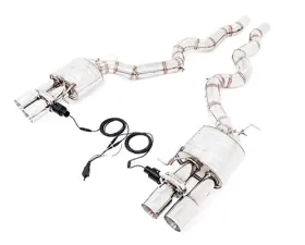 Meisterschaft Stainless GTC Axle Back Muffler 4x90mm Tips BMW M5 Sedan F10 12-15